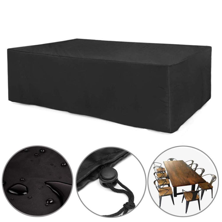 Outdoor Oxford Cloth Furniture Cover Garden Dustproof Waterproof And UV-Proof Table And Chair Protective Cover, Size: 170x94x70cm(Black)
