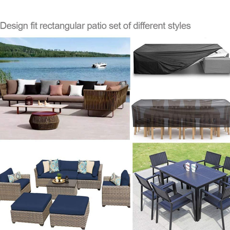 Outdoor Oxford Cloth Furniture Cover Garden Dustproof Waterproof And UV-Proof Table And Chair Protective Cover, Size: 170x94x70cm(Black)