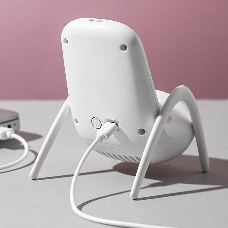 Mobile Phone Holder Small Fan USB Charging With Breathing Light Mini Desktop Fan Holder