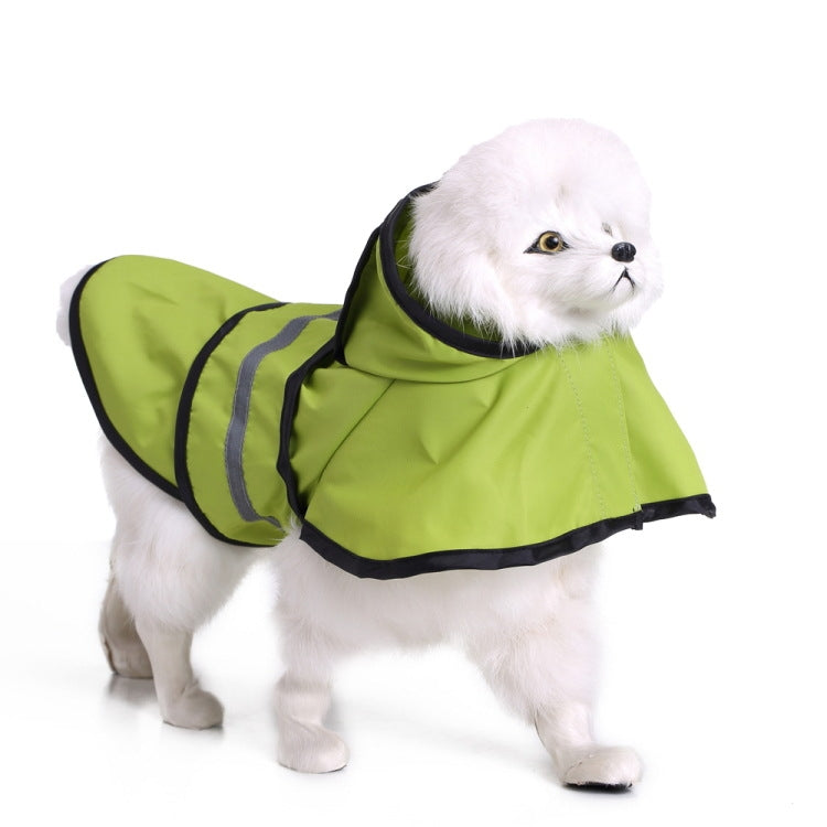 Pet Reflective Raincoat Large Dog Poncho, Size: