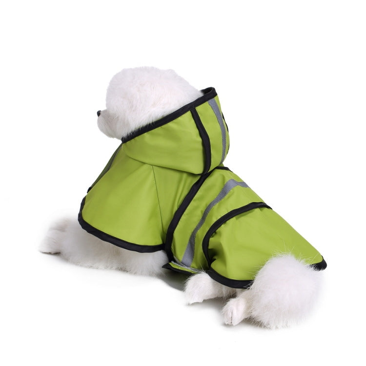 Pet Reflective Raincoat Large Dog Poncho, Size: