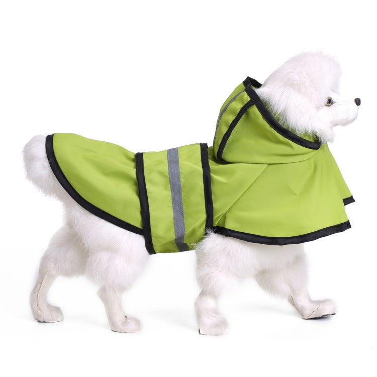 Pet Reflective Raincoat Large Dog Poncho, Size: