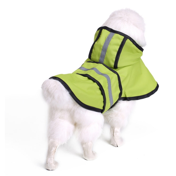 Pet Reflective Raincoat Large Dog Poncho, Size: