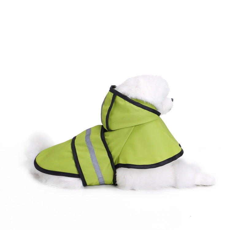 Pet Reflective Raincoat Large Dog Poncho, Size: