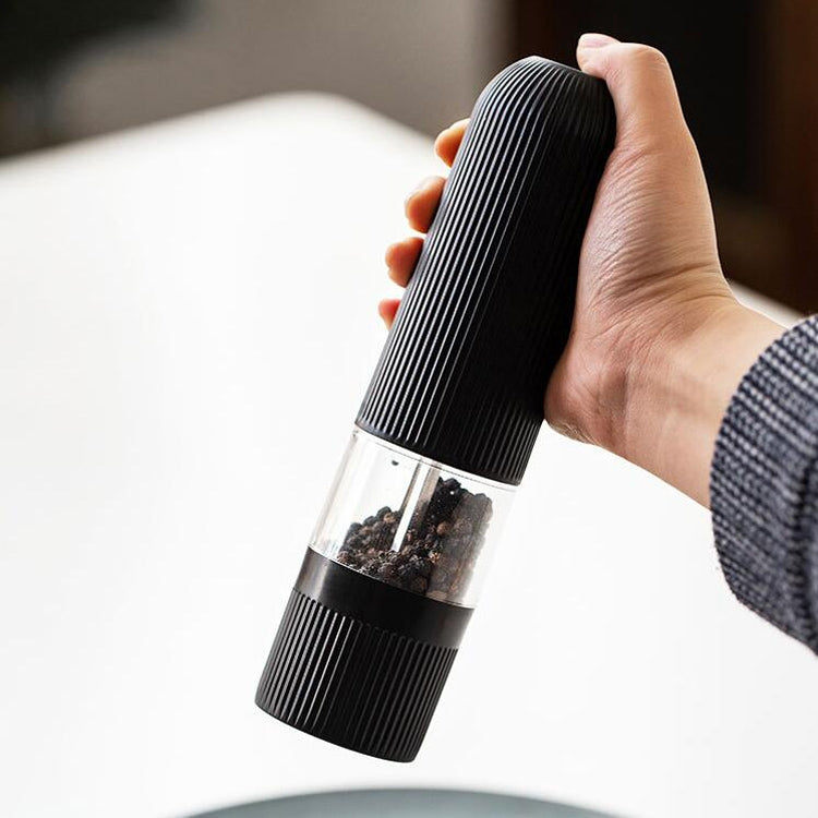D38 Electric Pepper Grinder Convenient And Fast Sea Salt Grinder(Black)