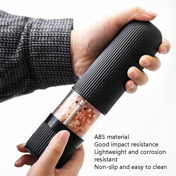 D38 Electric Pepper Grinder Convenient And Fast Sea Salt Grinder(Black)