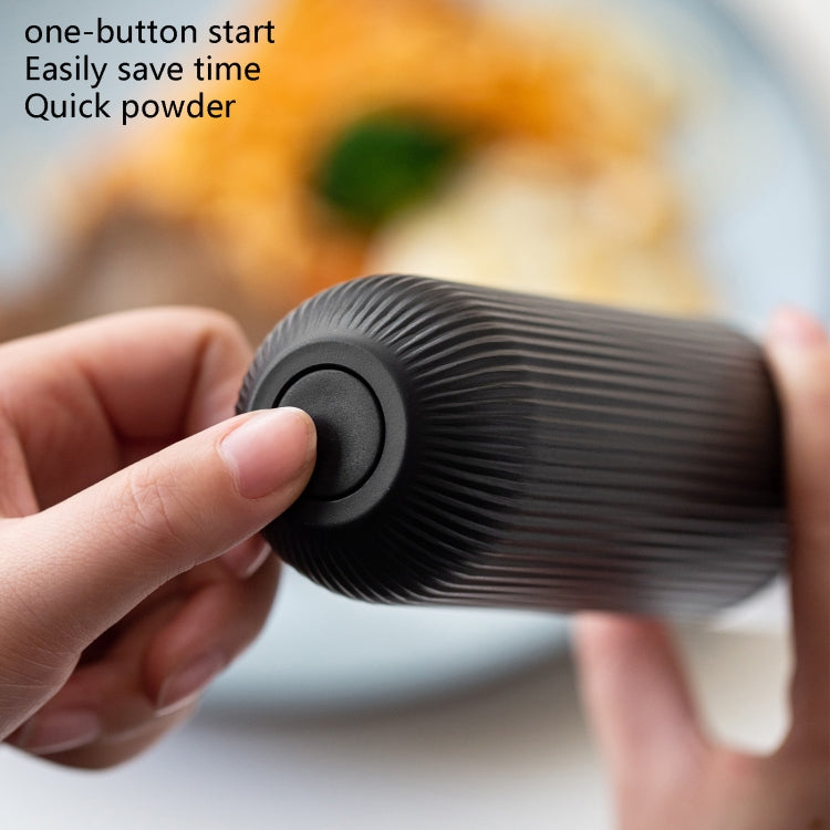 D38 Electric Pepper Grinder Convenient And Fast Sea Salt Grinder(Black)