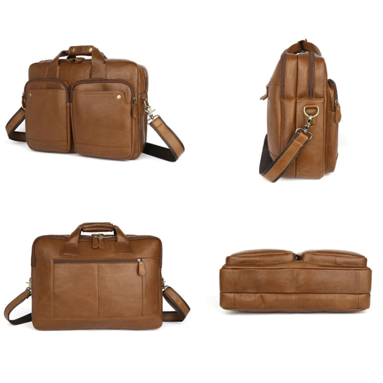 9914 Large-Capacity Men Laptop Bag One-Shoulder Business Briefcase