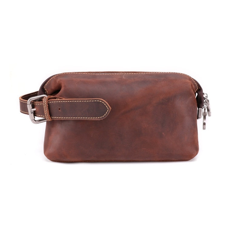 6465 Men Leather Multifunctional Travel Toiletries Storage Clutch