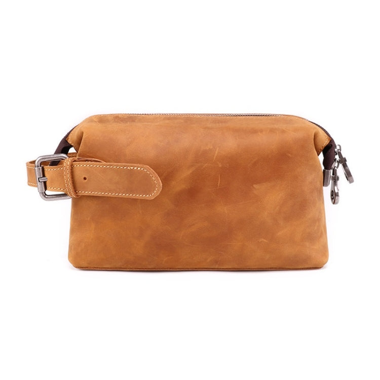 6465 Men Leather Multifunctional Travel Toiletries Storage Clutch
