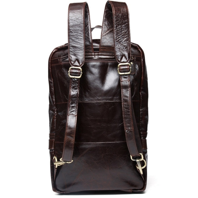 8856 Men Casual Cowhide Messenger Bag Multi-Function Backpack
