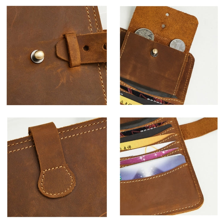 2052 Multifunctional Long Men Wallet Casual Leather Clutch, Colour: Brown