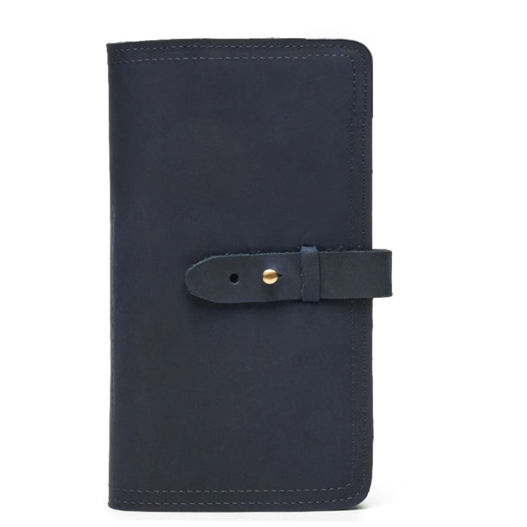 2052 Multifunctional Long Men Wallet Casual Leather Clutch, Colour: Blue