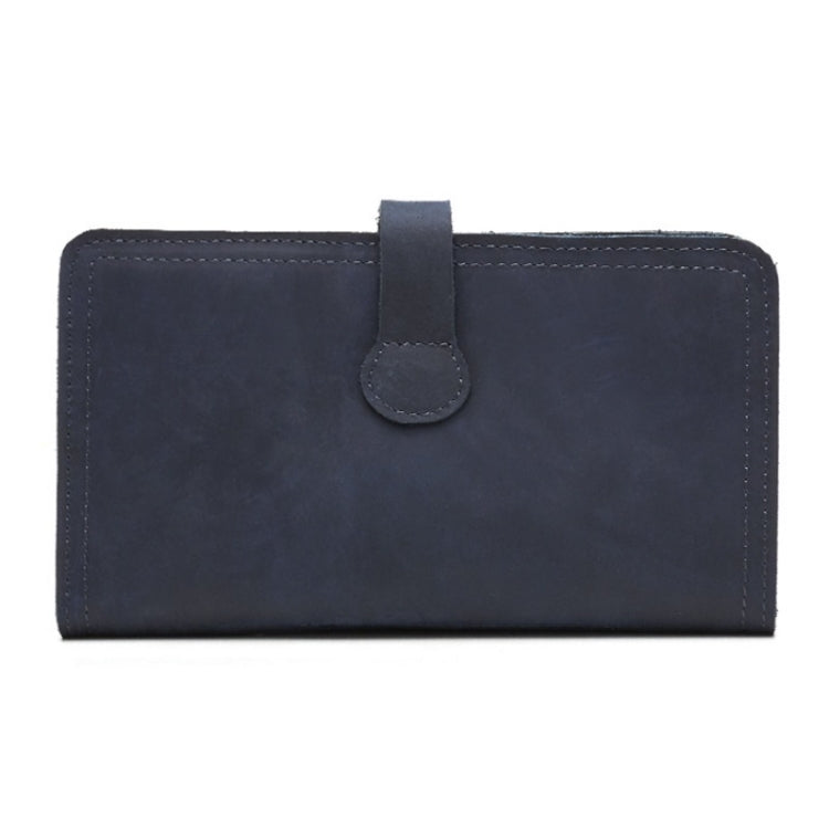 2052 Multifunctional Long Men Wallet Casual Leather Clutch, Colour: Blue