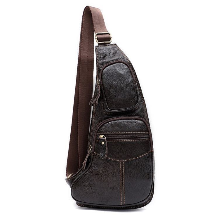 6517 Outdoor Sports Crossbody Chest Bag Men Multi-Pocket Shoulder Bag(Brown)