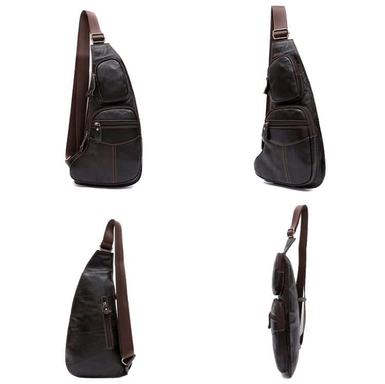 6517 Outdoor Sports Crossbody Chest Bag Men Multi-Pocket Shoulder Bag(Brown)