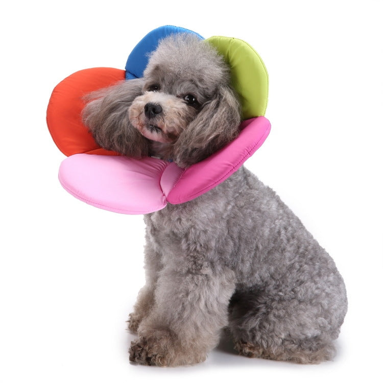 Pet Protection Collar Dog Flower Protection Collar, Specification: M
