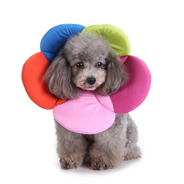 Pet Protection Collar Dog Flower Protection Collar, Specification: L