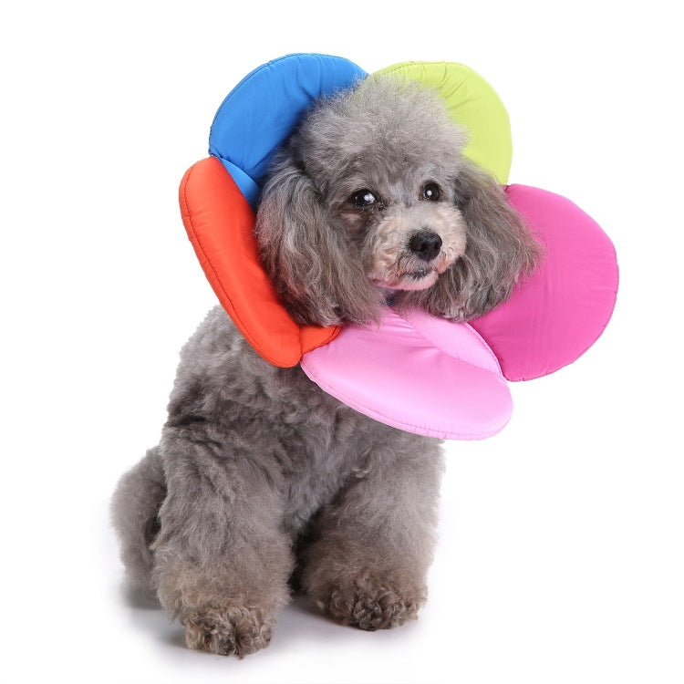 Pet Protection Collar Dog Flower Protection Collar, Specification: L