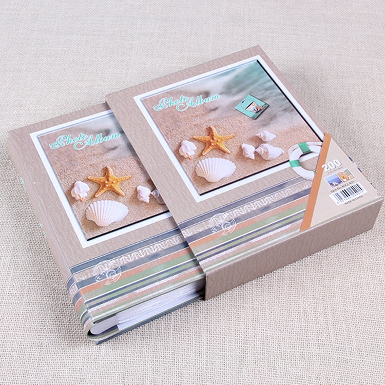 2 PCS 6 Inch 4R 200 Sheets Photo Album Interstitial Album Baby Growth Photo Album(MX2-401 Two-color Mix)
