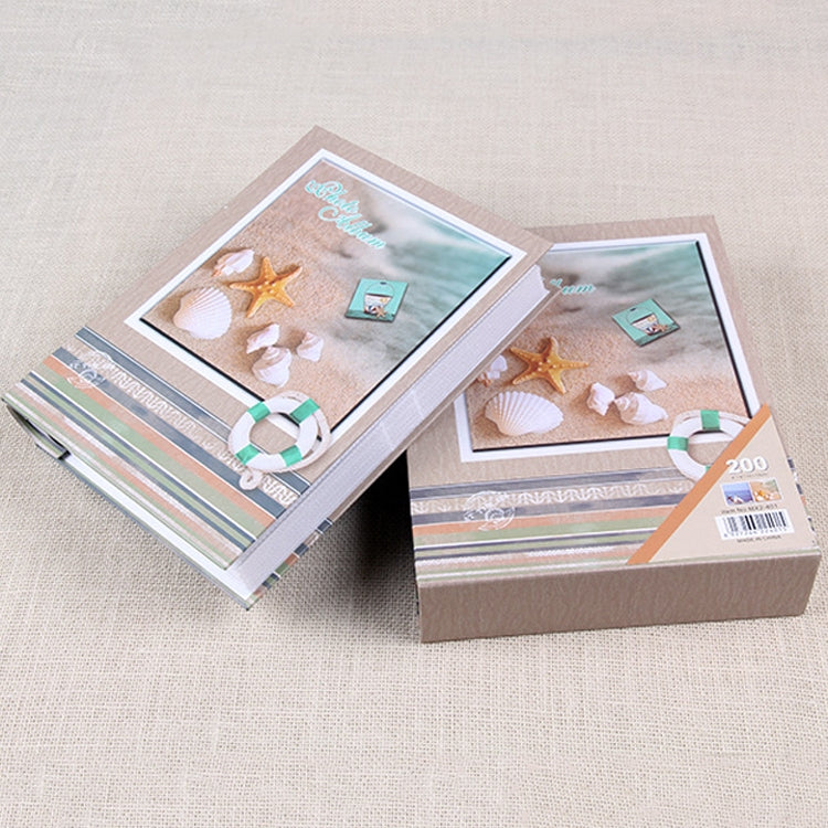 2 PCS 6 Inch 4R 200 Sheets Photo Album Interstitial Album Baby Growth Photo Album(MX2-401 Two-color Mix)