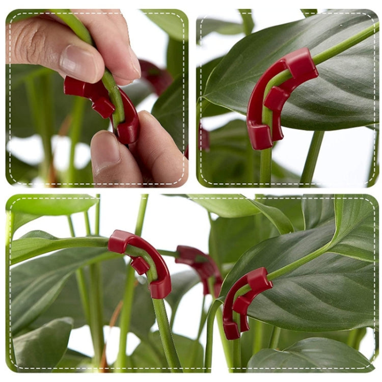 20PCS Y0082 90 Degree Plant Bender Auxiliary Device Gardening Plant Tool(Red)