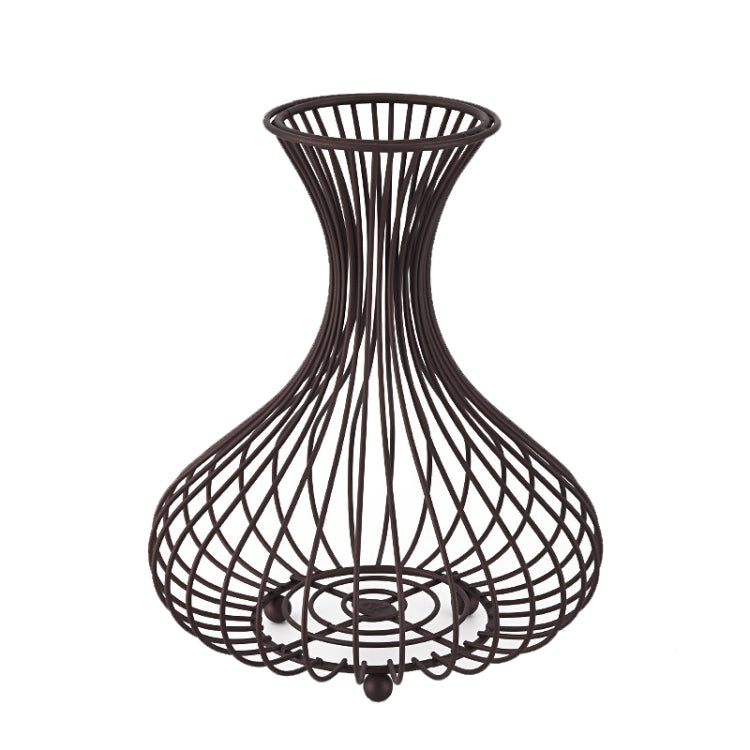 Wine Stopper Storage Basket Home Decoration Kitchen Table Dried Flower Decoration(Matte Bronze Small)