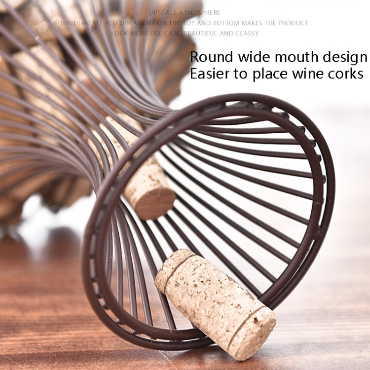Wine Stopper Storage Basket Home Decoration Kitchen Table Dried Flower Decoration(Matte Bronze Small)