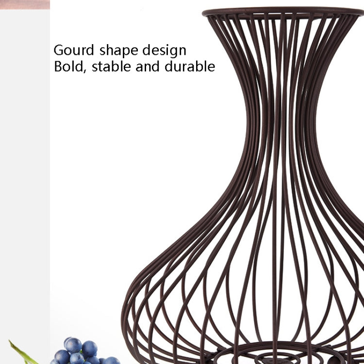 Wine Stopper Storage Basket Home Decoration Kitchen Table Dried Flower Decoration(Matte Bronze Small)
