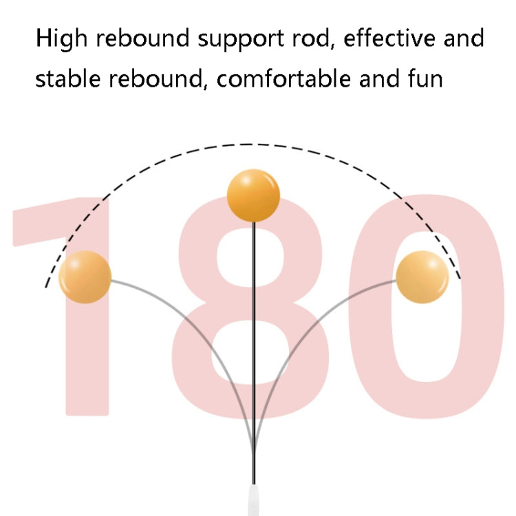 Single Table Tennis Trainer Elastic Flexible Shaft Fixed Ball Training Device, Specification: Red Without Racket