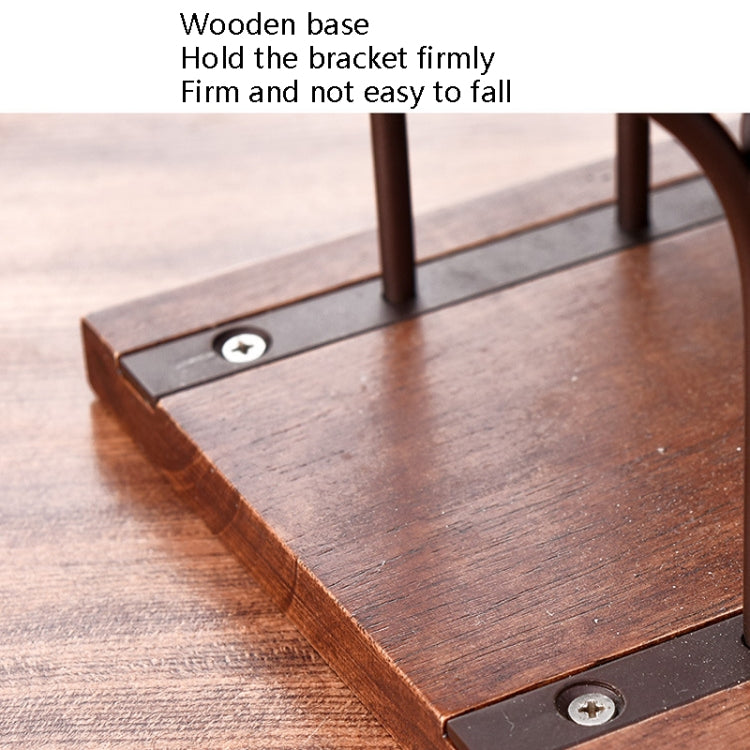 Red Wine Rack Wrought Wine Frame Home Ornament(Matte Bronze)