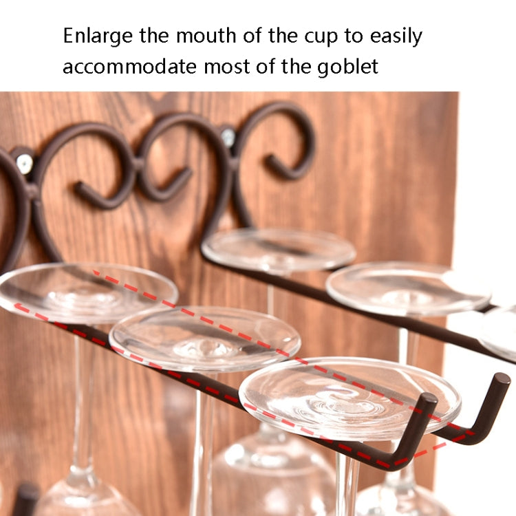 Wall-Hung Double Row Red Wine Cup Rack Upside Down Hanging Cup Holder(Matte Bronze)