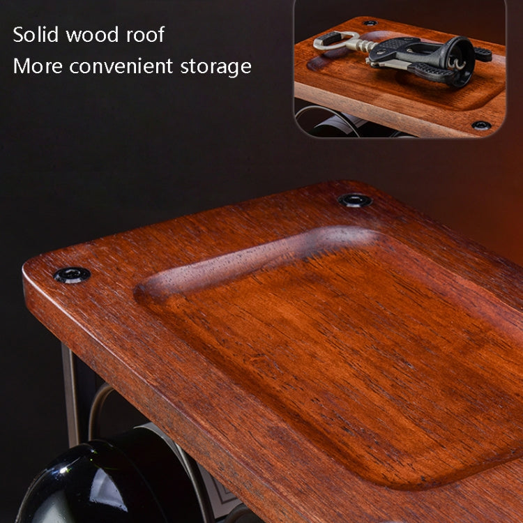 Red Wine Rack Home Restaurant Wine Cabinet Decoration Ornaments, Style: Without Hanging Cup(Retro Copper)