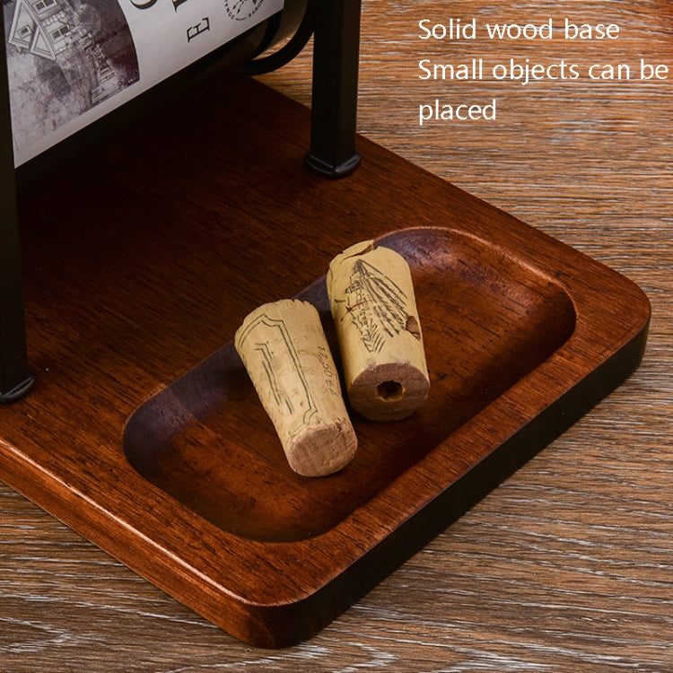 Red Wine Rack Home Restaurant Wine Cabinet Decoration Ornaments, Style: Without Hanging Cup(Retro Copper)