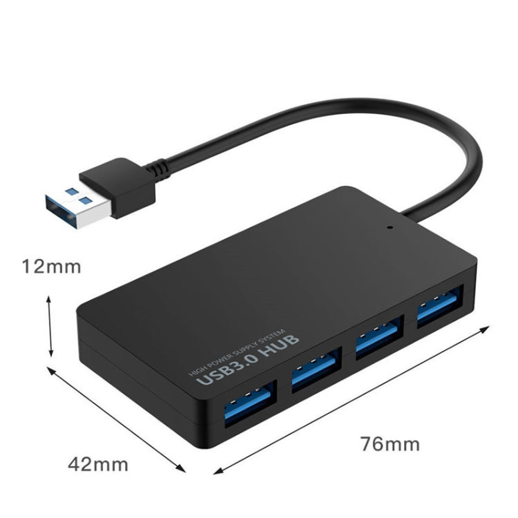 KYTC47 4 Ports USB Adapter Cable High Speed USB Docking Station Multi-Interface HUB Converter, Colour: Black Type-C