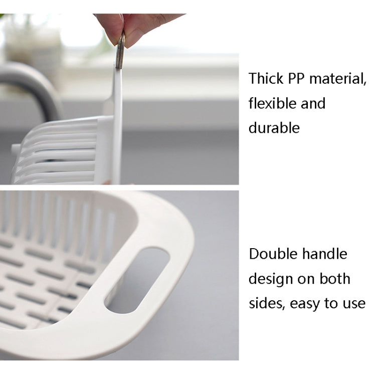 2 PCS 8222 Flexible Kitchen Sink Shelf Vegetable Fruit Drain Basket