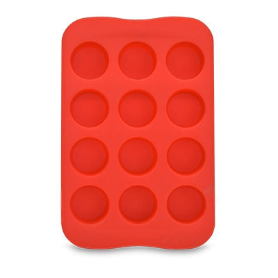 2 PCS Silicone Chocolate Mold Tray Creative Geometry Shaped Ice Cube Cake decoration Mold, Shape:Round