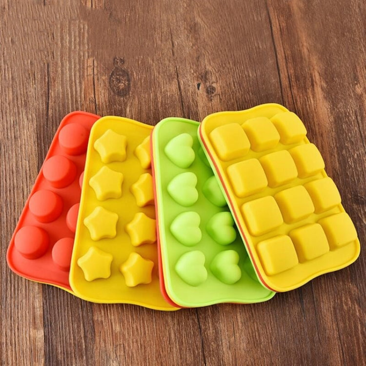 2 PCS Silicone Chocolate Mold Tray Creative Geometry Shaped Ice Cube Cake decoration Mold, Shape:Round