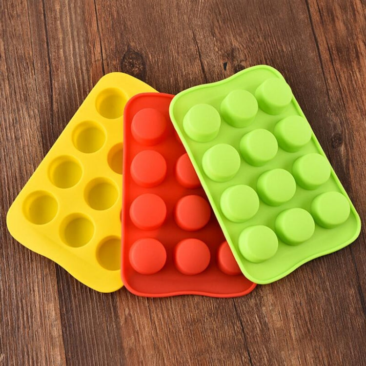 2 PCS Silicone Chocolate Mold Tray Creative Geometry Shaped Ice Cube Cake decoration Mold, Shape:Round