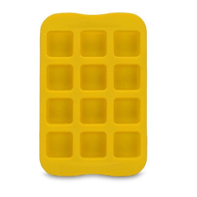 2 PCS Silicone Chocolate Mold Tray Creative Geometry Shaped Ice Cube Cake decoration Mold, Shape:Square