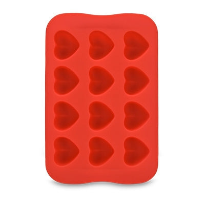 Silicone Chocolate Mold Tray Creative Geometry Shaped Ice Cube Cake decoration Mold, Shape:Heart