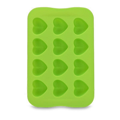 Silicone Chocolate Mold Tray Creative Geometry Shaped Ice Cube Cake decoration Mold, Shape:Heart