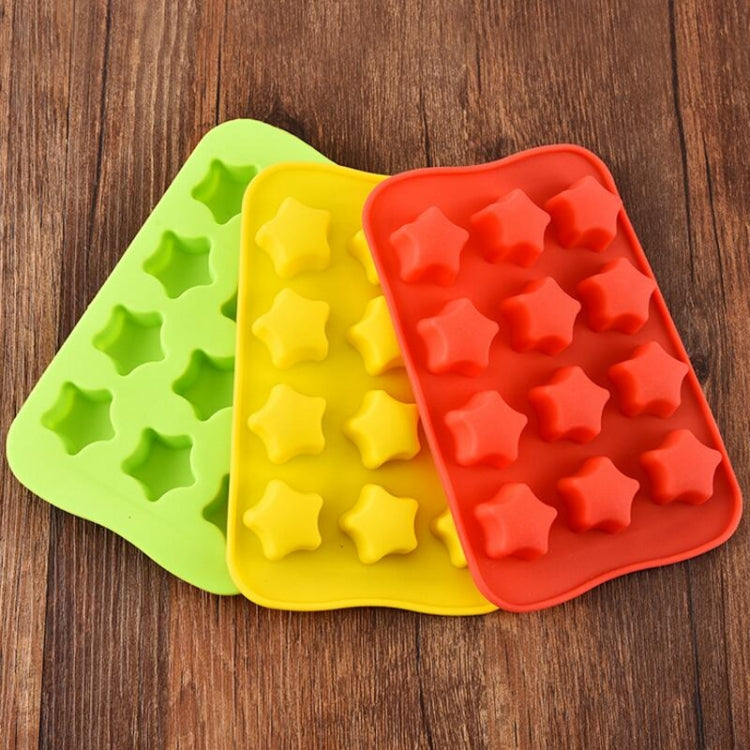 Silicone Chocolate Mold Tray Creative Geometry Shaped Ice Cube Cake decoration Mold, Shape:Star