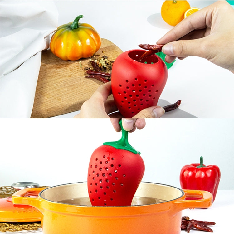 XTB181014 Creative Chili Spice Spice Filter Soup Silicone Seasoning Kit