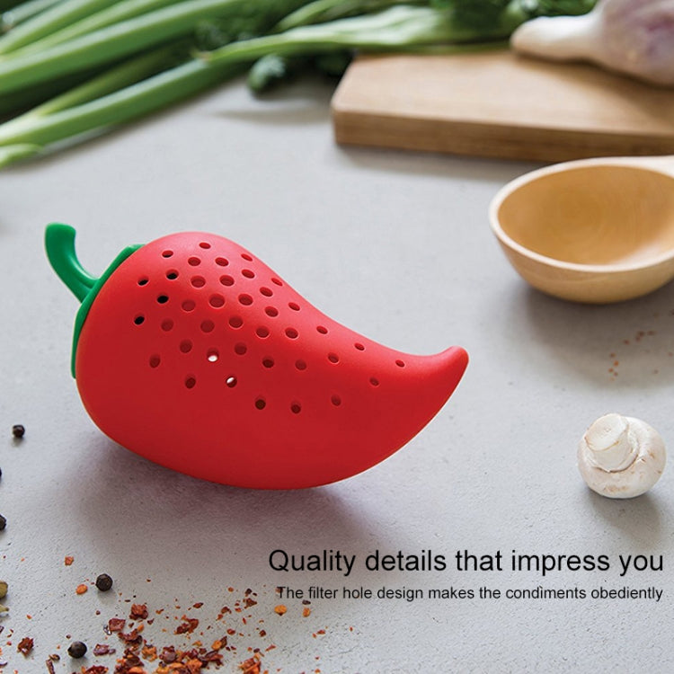 XTB181014 Creative Chili Spice Spice Filter Soup Silicone Seasoning Kit