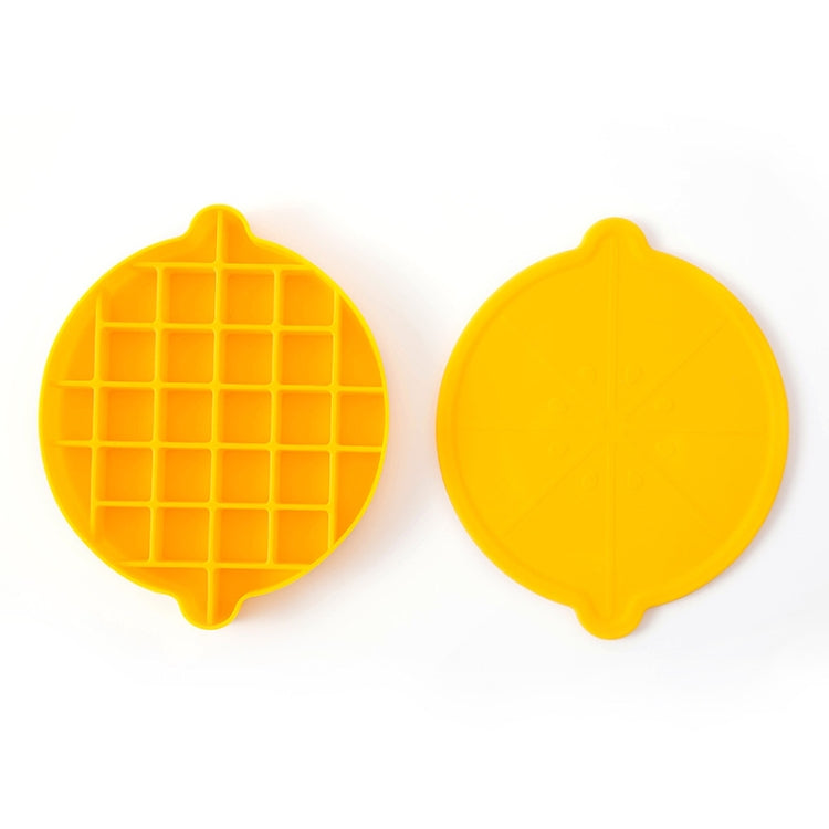 Lemon Shape Ice Grid Food Grade Silicone Ice Cube Mould Food Supplement Ice Box with Lid