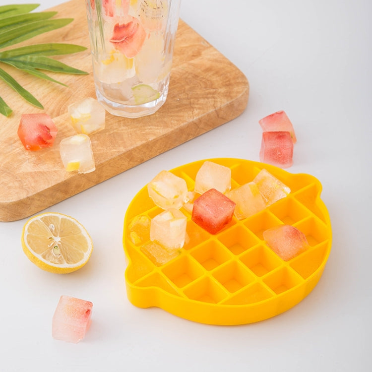 Lemon Shape Ice Grid Food Grade Silicone Ice Cube Mould Food Supplement Ice Box with Lid