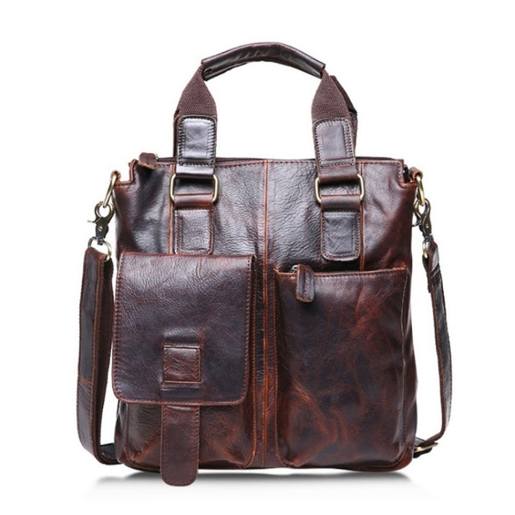 B259 Men Retro Business Handbag Shoulder Messenger Bag, Size: 30x31x8cm