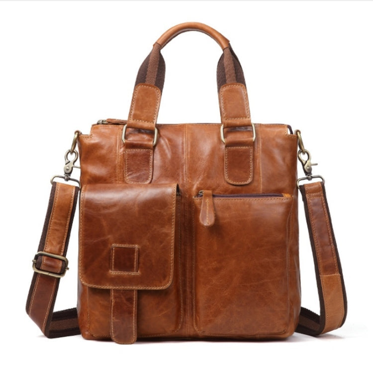 B259 Men Retro Business Handbag Shoulder Messenger Bag, Size: 30x31x8cm
