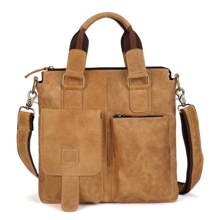 B259 Men Retro Business Handbag Shoulder Messenger Bag, Size: 30x31x8cm